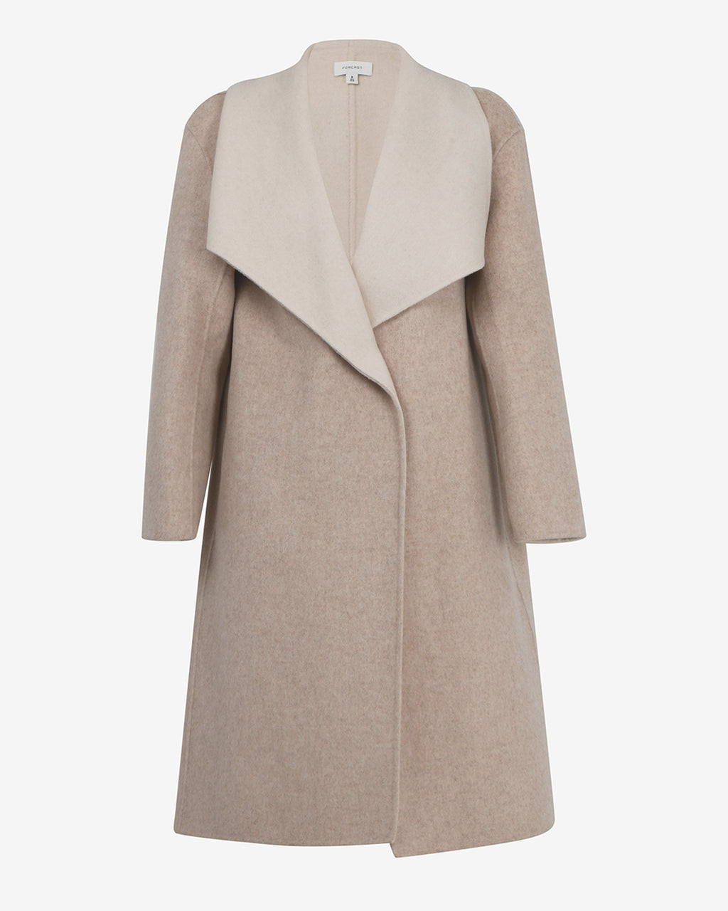Diana Wool Blend Cocoon Coat in oat marle — product-only view