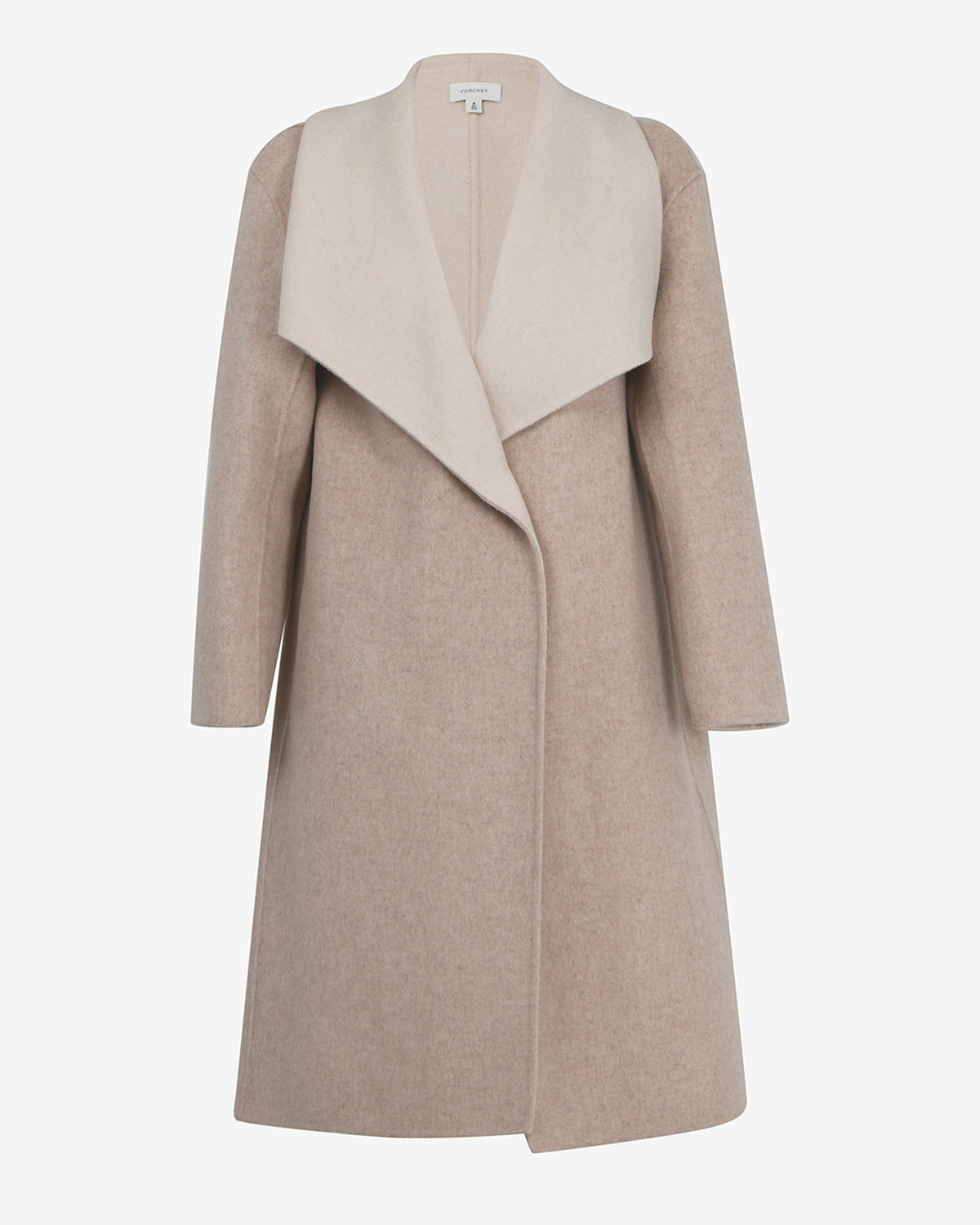 Diana Wool Blend Cocoon Coat in oat marle — product-only view