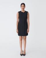Pera Concealed Panel Dress in black — full-length view