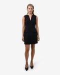 Nikki Tailored Mini Dress in black — full-length view