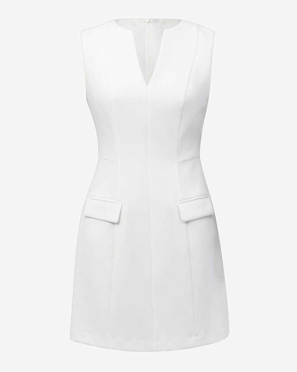 Nikki Tailored Mini Dress in ivory — product-only view