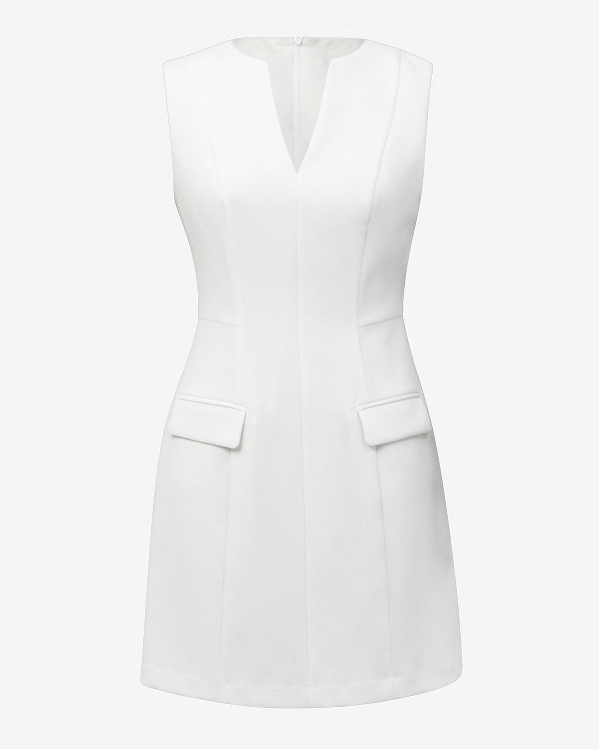 Nikki Tailored Mini Dress in ivory — product-only view