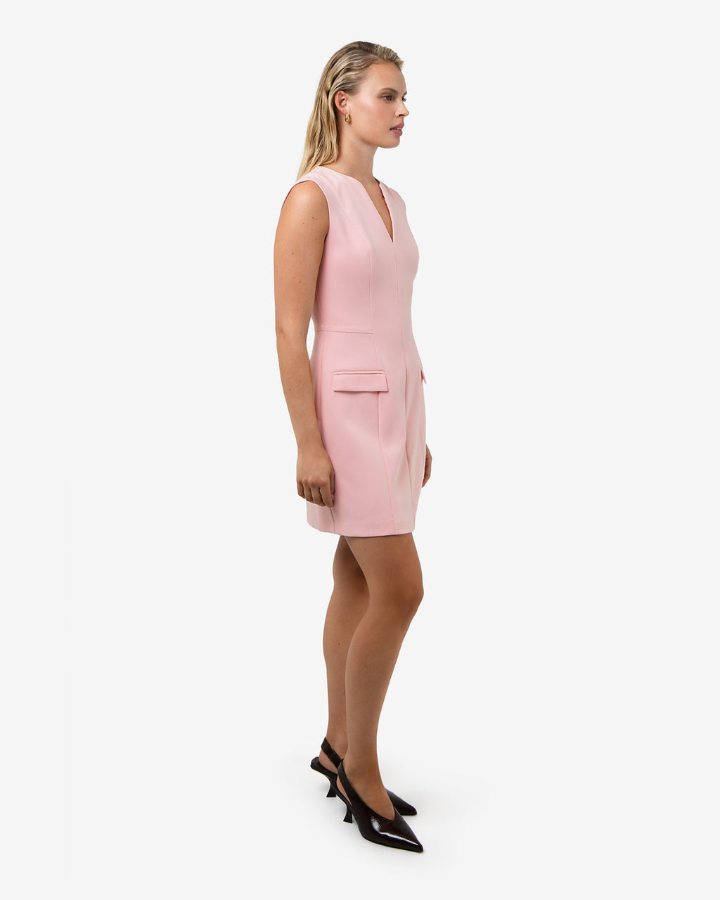 Nikki Tailored Mini Dress in pink — view 4