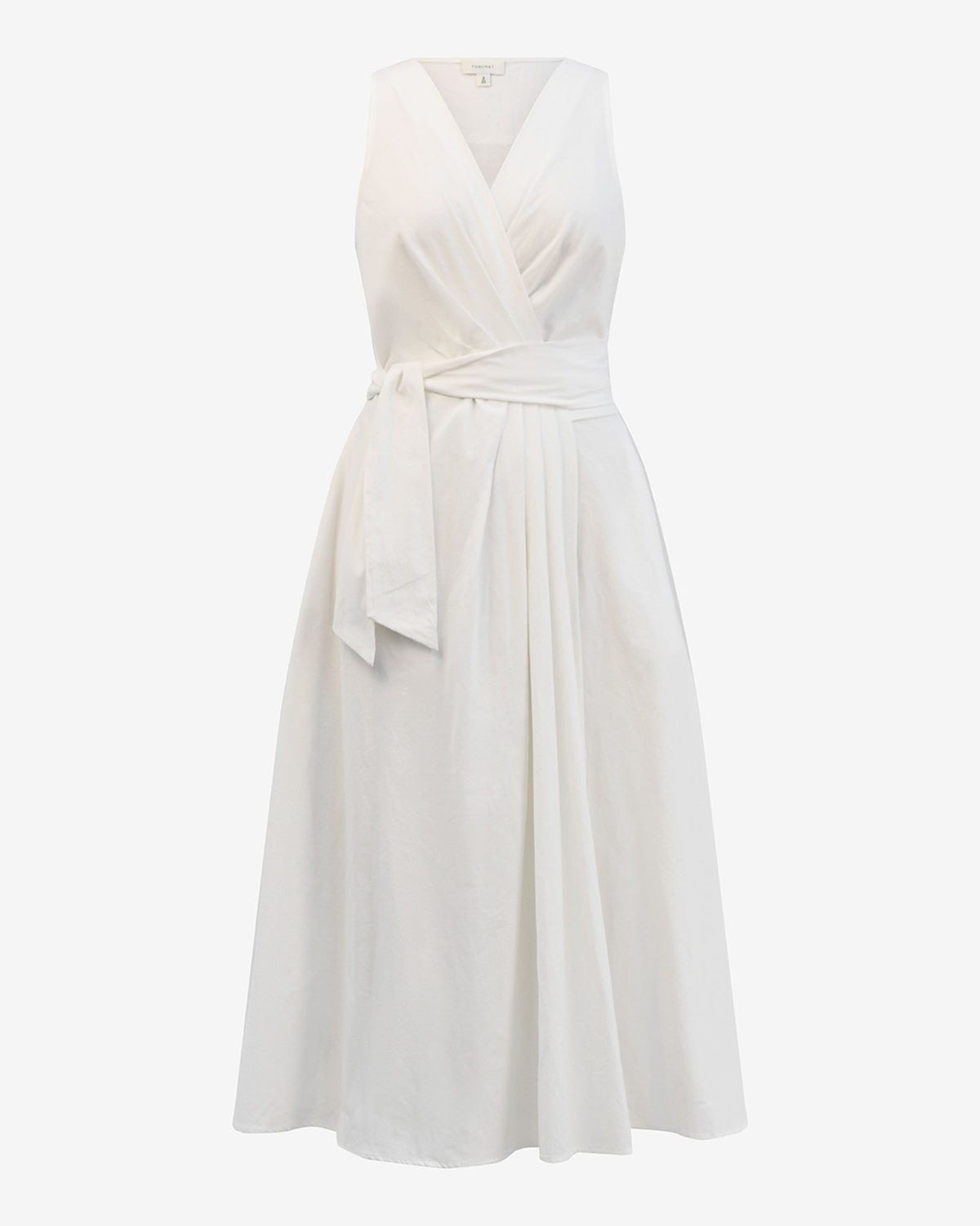 Nattai Crossover Dress in ivory — product-only view
