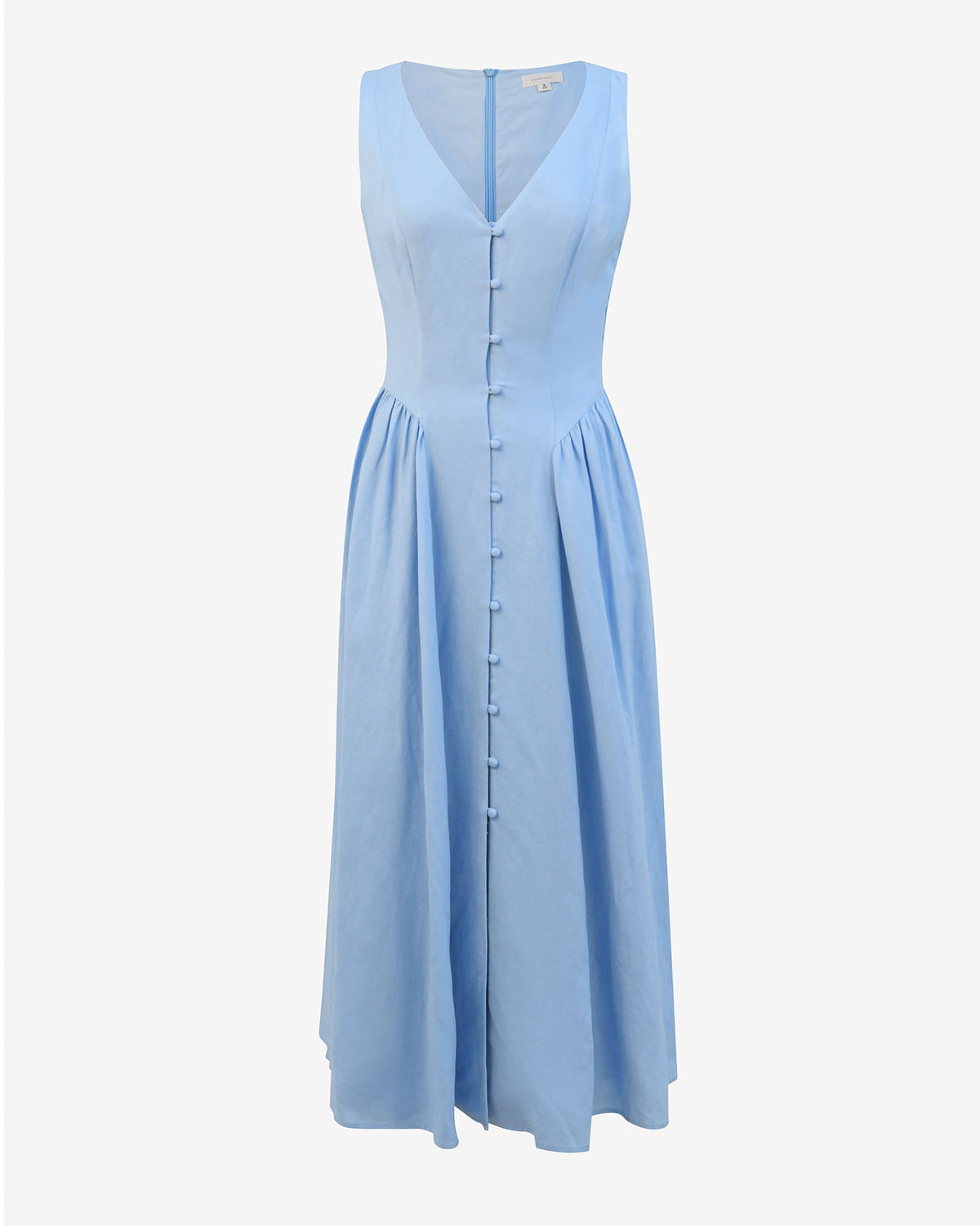 Kendal Linen Blend Dress in periwinkle — product-only view