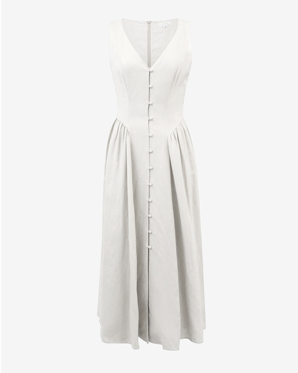 Kendal Linen Blend Dress in white sugar — product-only view