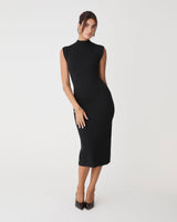Heloise Milano Knit Dress in black — full-length view