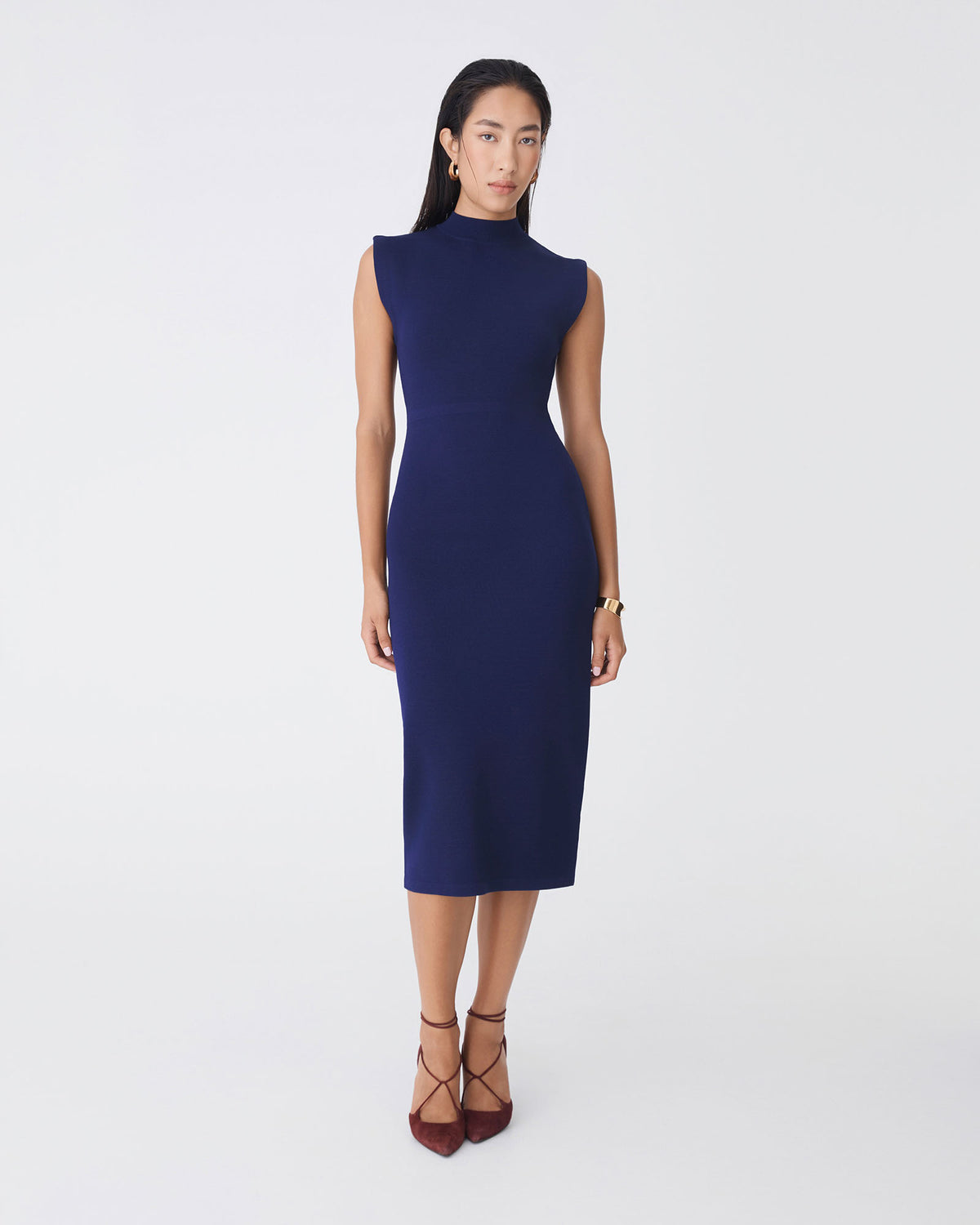 Heloise Milano Knit Dress in twilight — full-length view