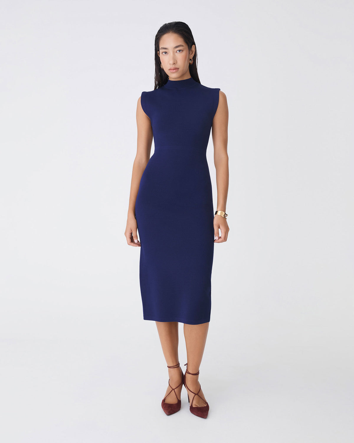 Heloise Milano Knit Dress in twilight — full-length view 2