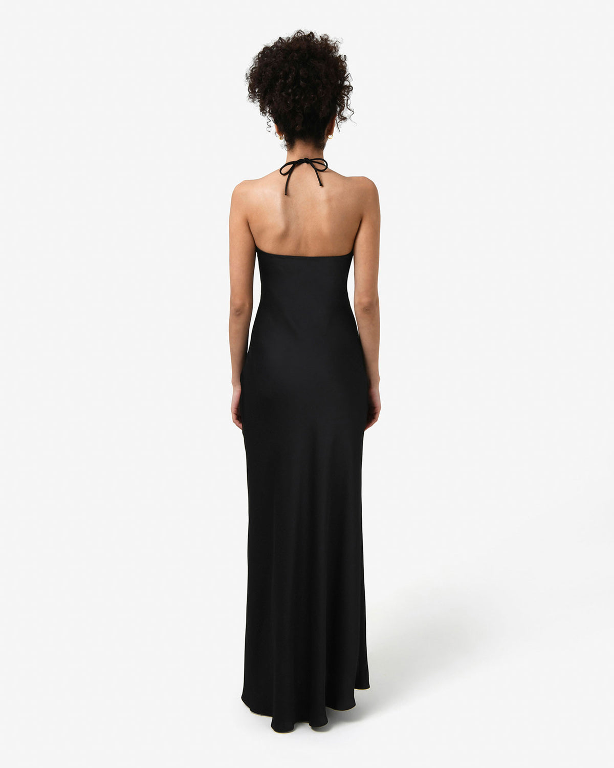 Martini Strapless Satin Dress in black — view 6