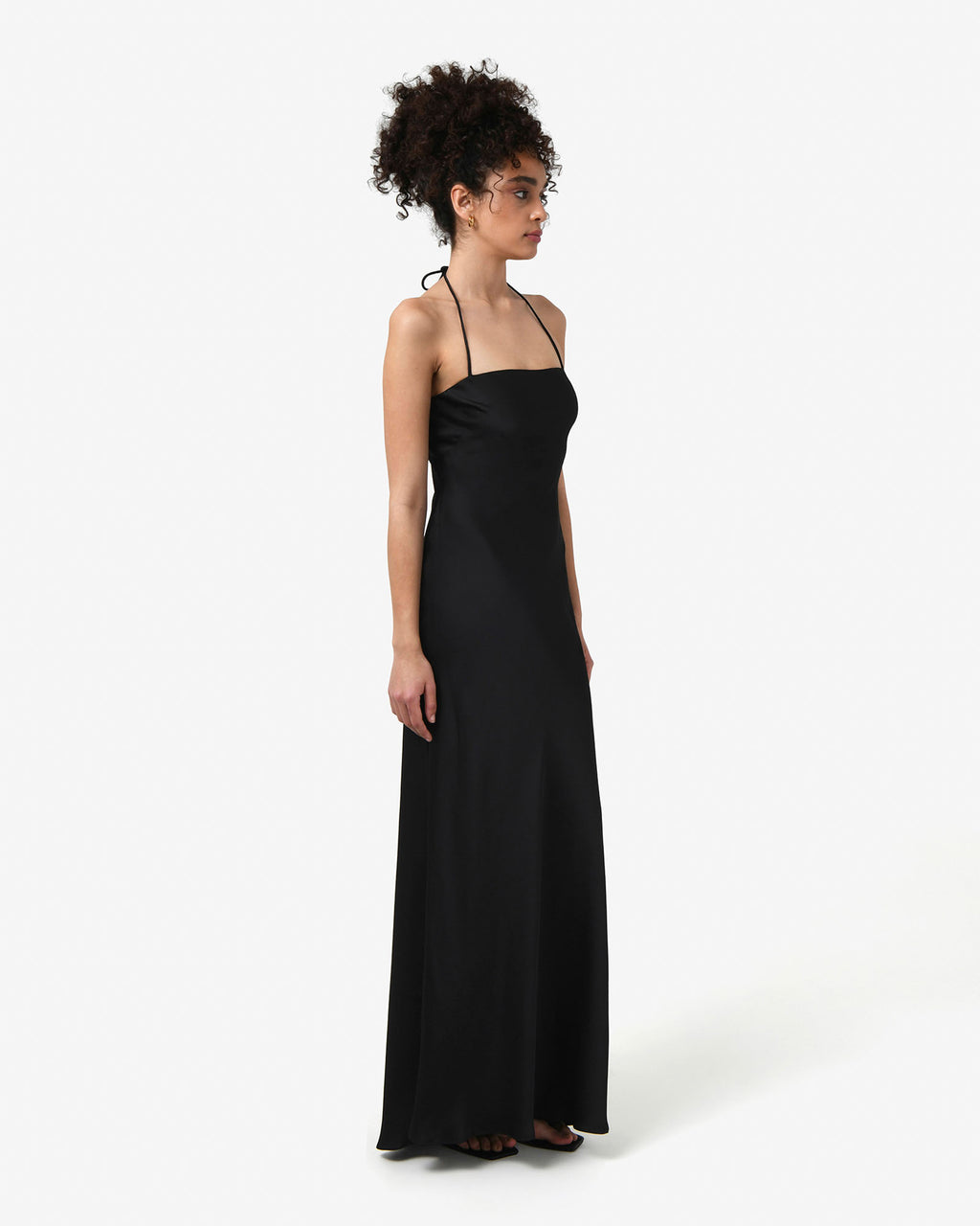 Martini Strapless Satin Dress in black — view 5