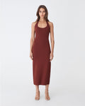 Jolin Halter Neck Rib Dress — full-length view