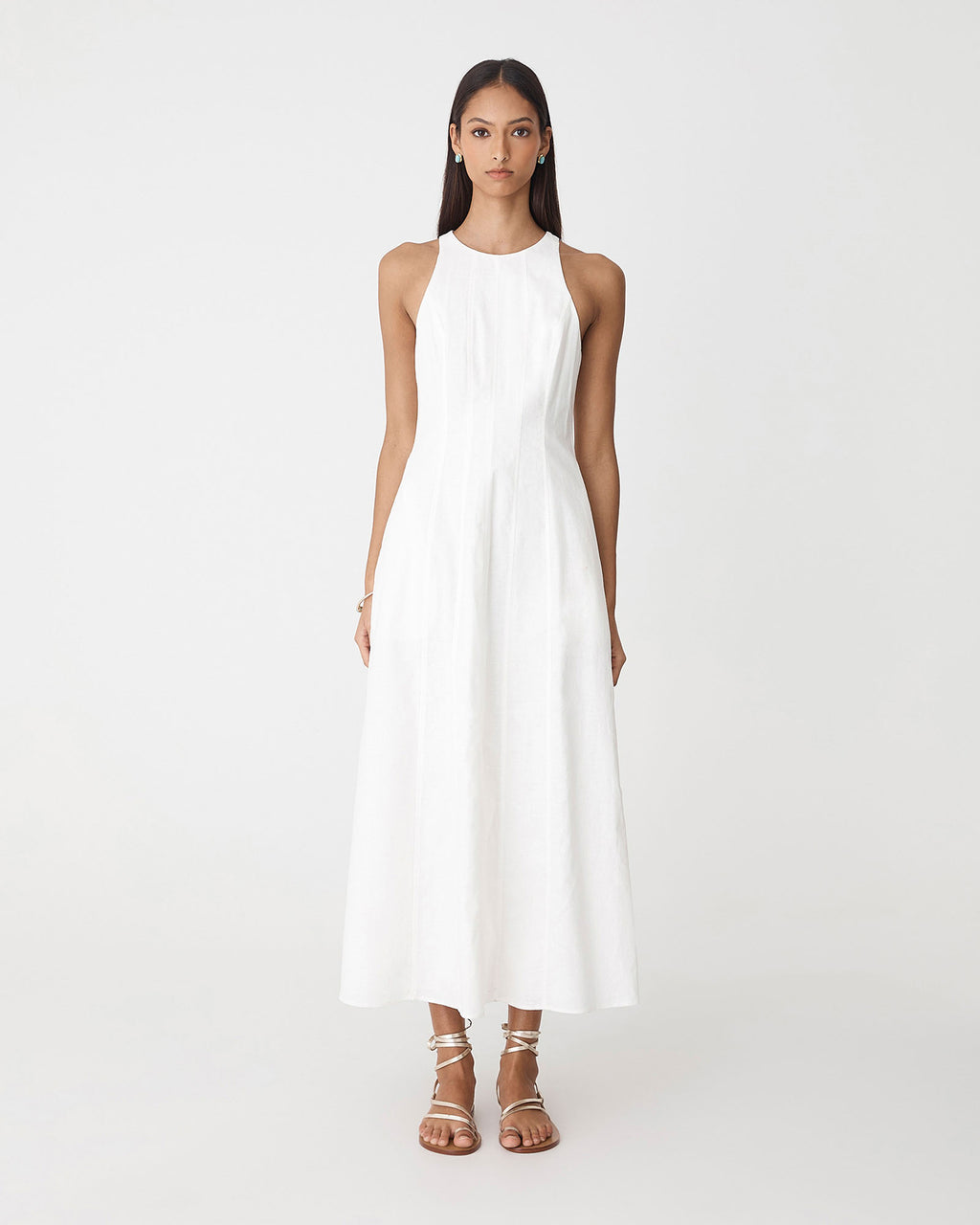 Tory Linen Blend Panel Dress — view 1
