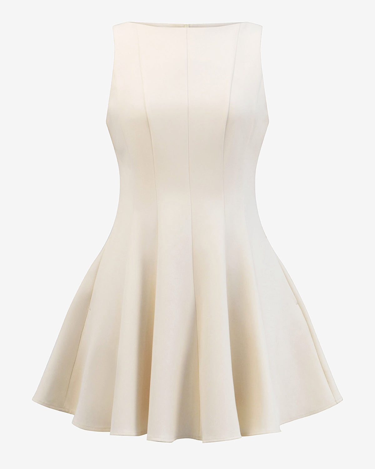 Sandy Panel Mini Dress in cream — product-only view