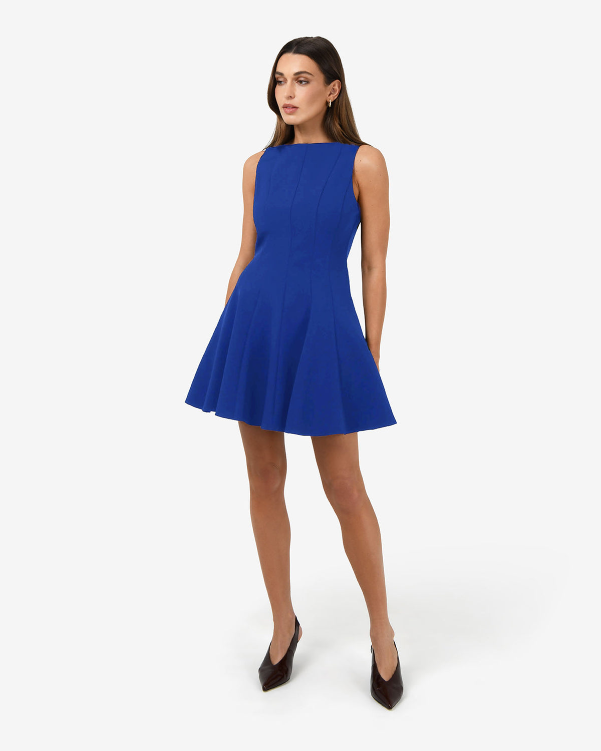 Sandy Panel Mini Dress in electric blue — view 2