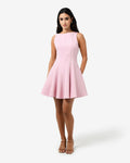 Sandy Panel Mini Dress in pink — full-length view