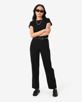 Alex Boyfriend Jeans in black — full-length view