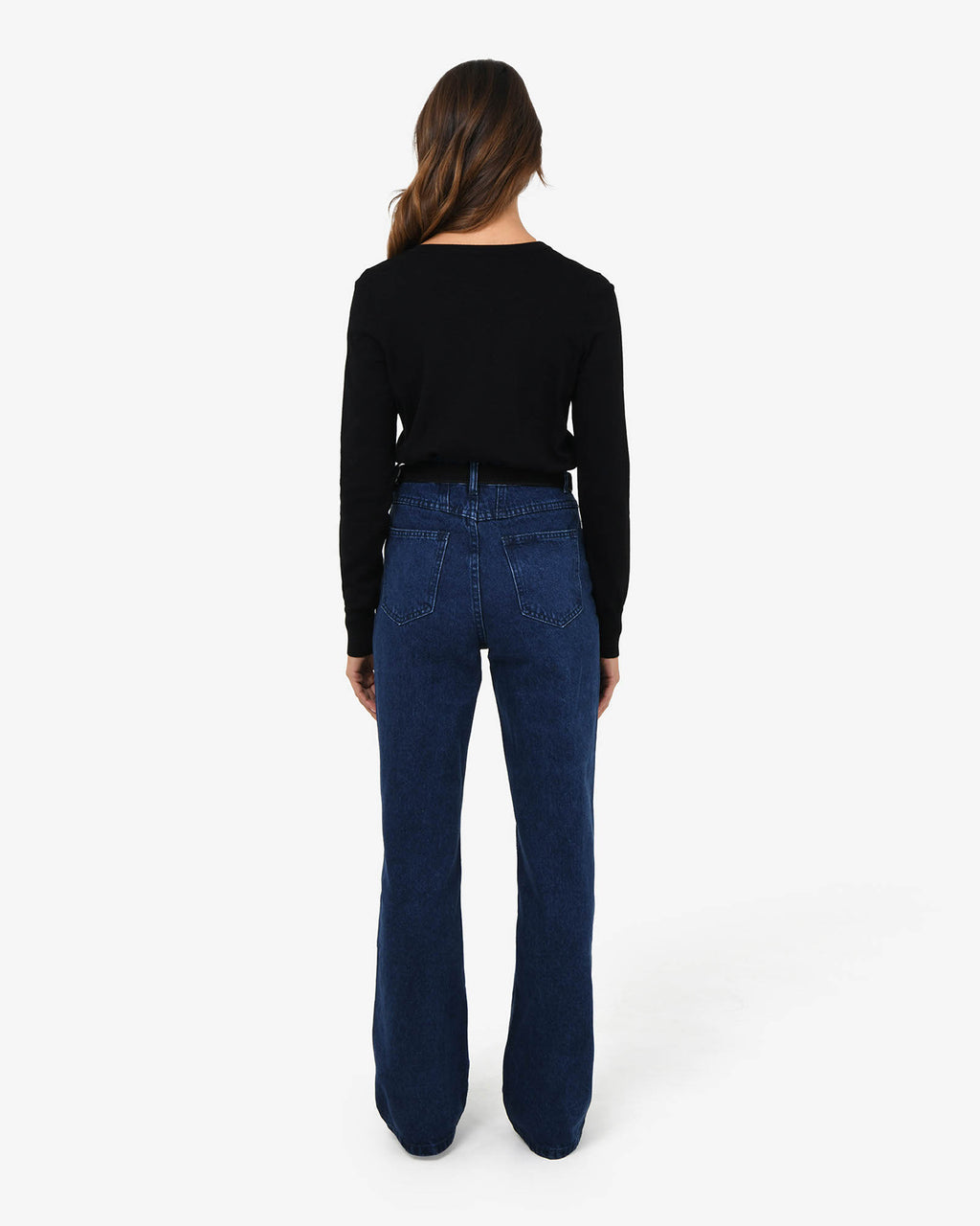 Merith Bootcut Jeans in indigo — back view