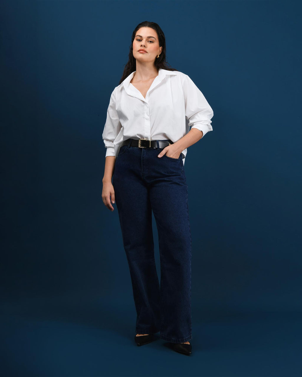 Merith Bootcut Jeans in indigo — full-length view 2