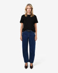 Bondi Barrel Leg Jeans in classic blue — full-length view