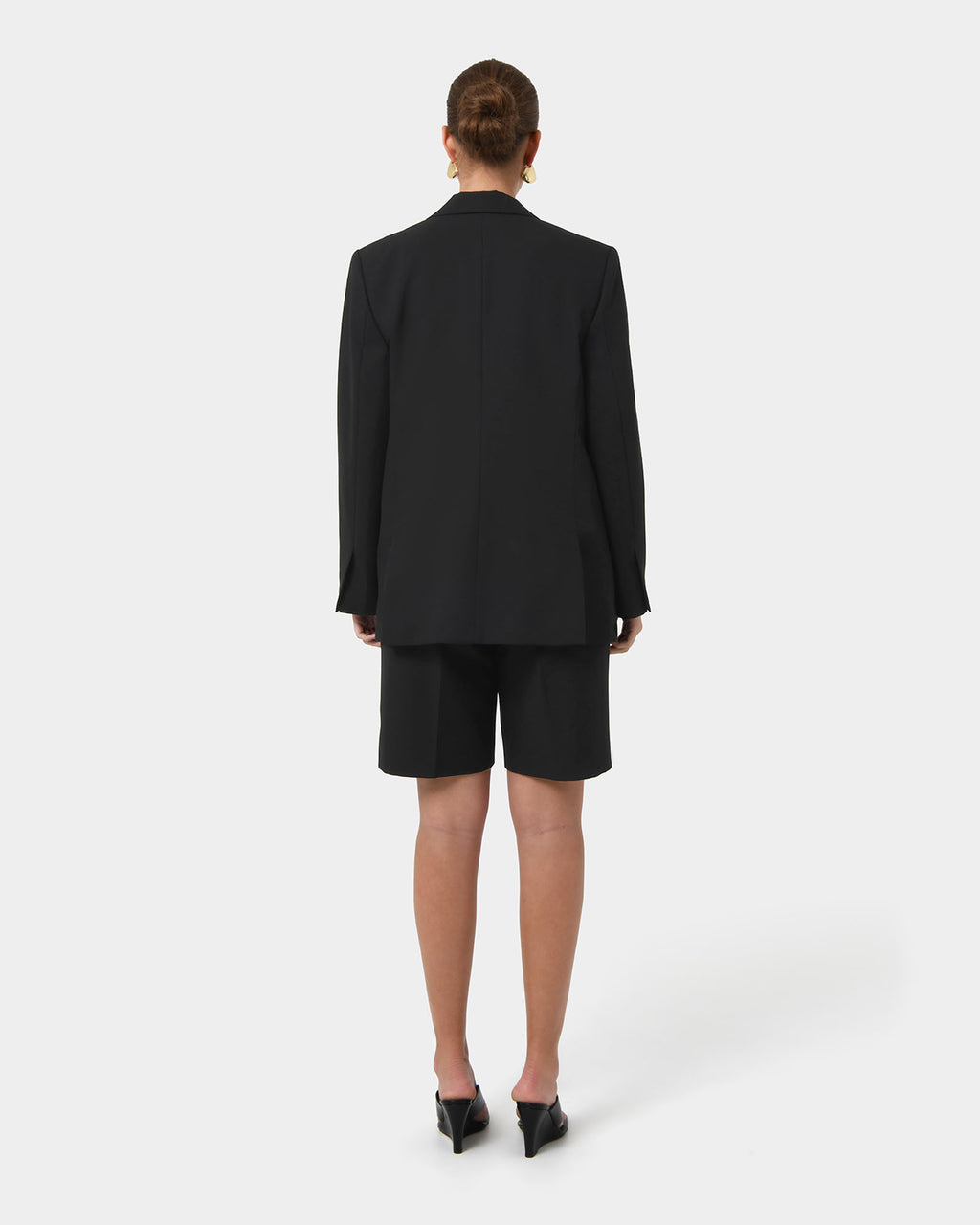 Sonique Tailored Blazer in black — back view