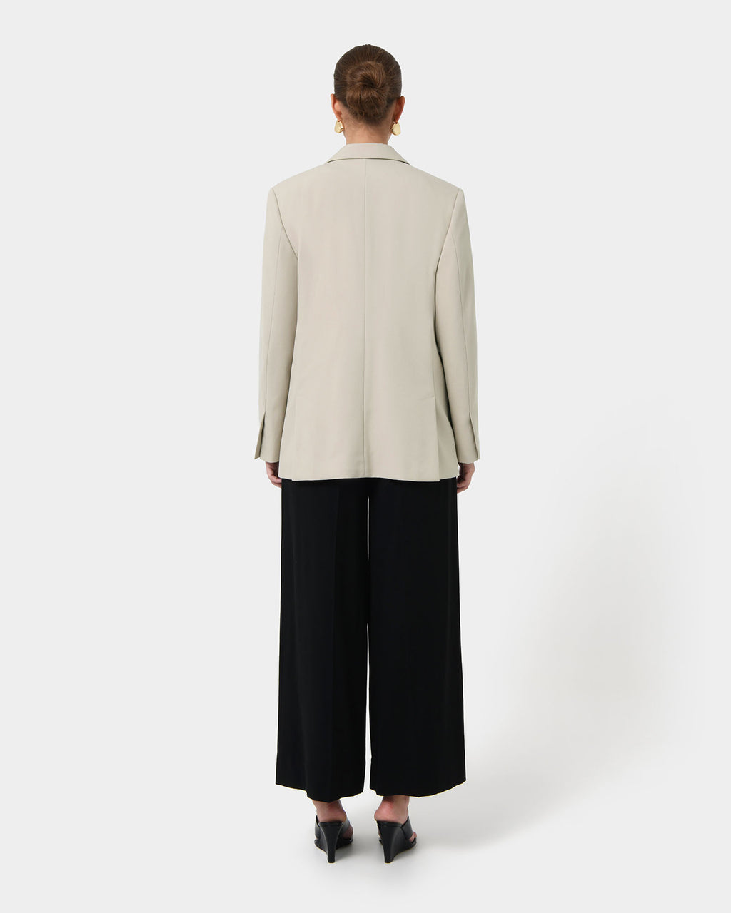 Sonique Tailored Blazer in sand — back view