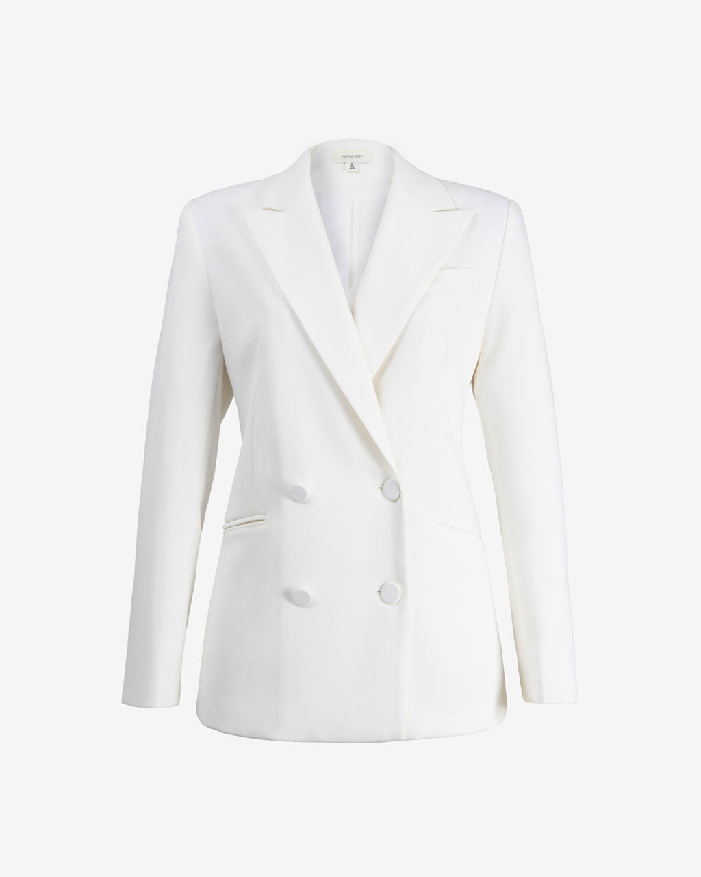 Nikki Double Breasted Blazer in ivory — product-only view