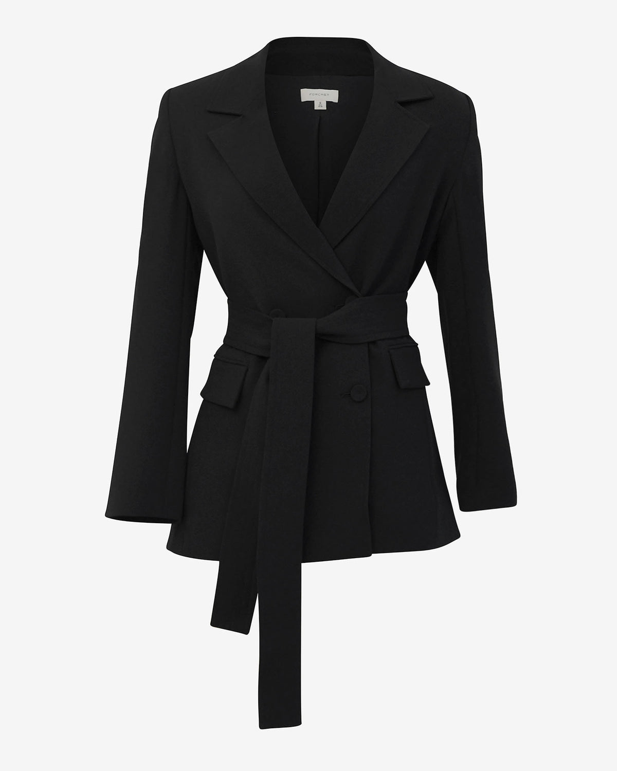 Rumy Double Breasted Blazer in black — product-only view