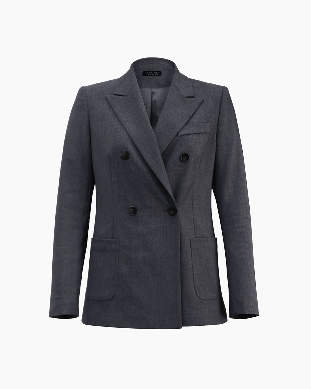 Merid Double Breasted Blazer in dark grey — product-only view