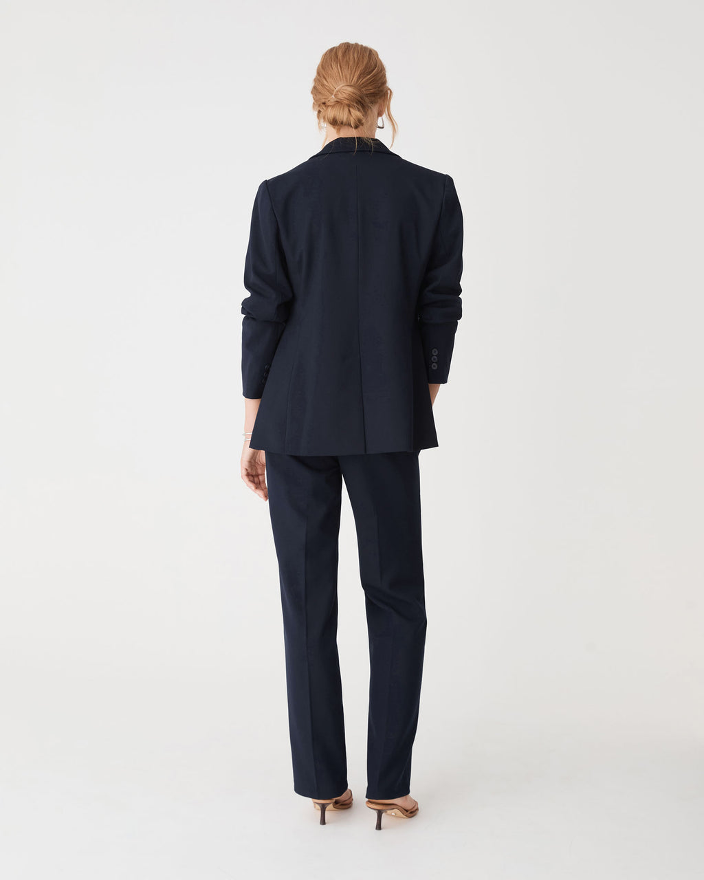 Merid Patch Pocket Blazer in navy — back view