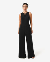 Killara Wide Leg Jumpsuit in black — full-length view