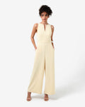 Killara Wide Leg Jumpsuit in whipped butter — full-length view