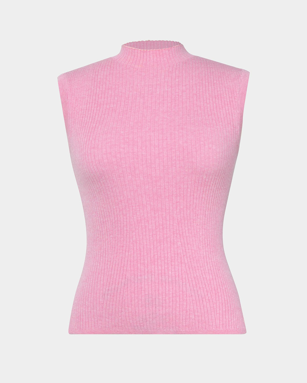 Charm Mock Neck Knit in pink — product-only view