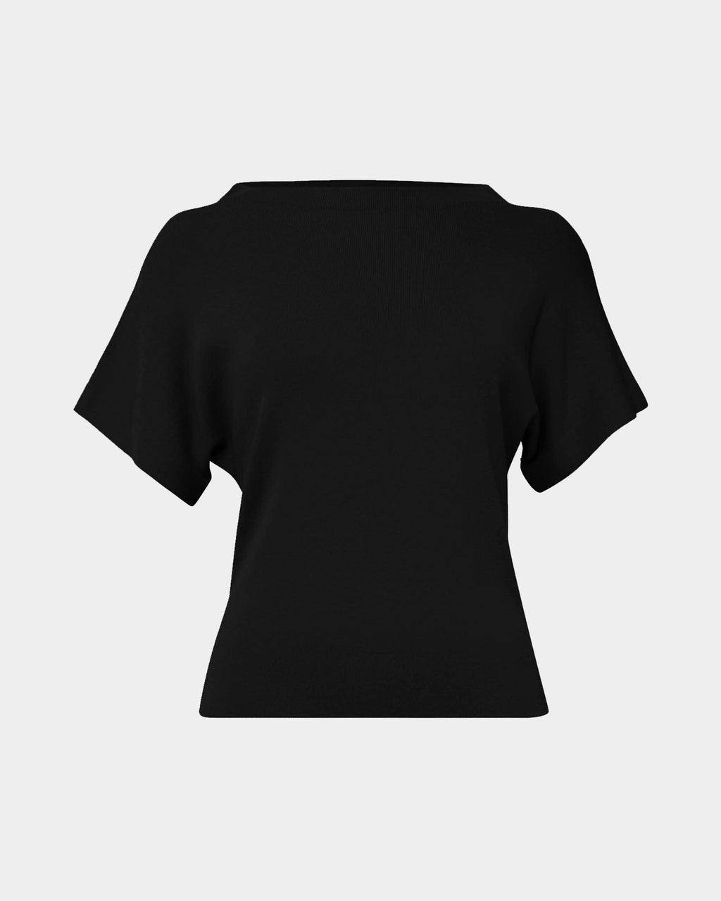 Jemma Relaxed Knit Top in black — view 5