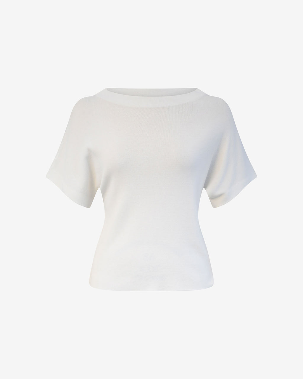 Jemma Relaxed Knit Top in ivory — product-only view