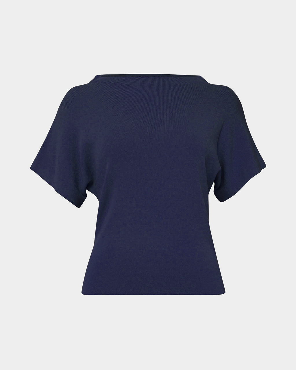 Jemma Relaxed Knit Top in navy — product-only view