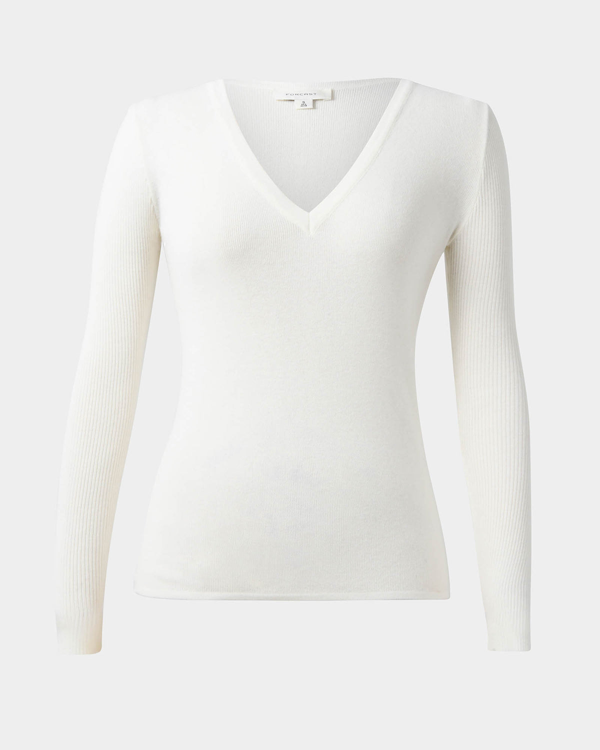 Vicky V-Neck Knit in ivory — product-only view