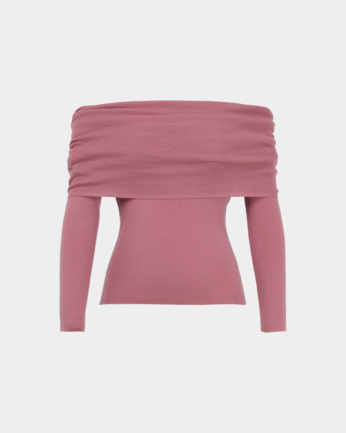 Ally Off Shoulder Knit in rose — product-only view