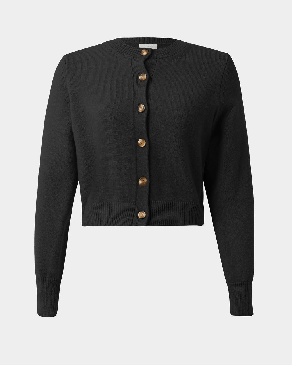Alina Button Cardigan in black — product-only view
