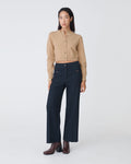 Alina Button Cardigan in camel — full-length view