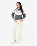 Natasha Fair Isle Sweater in pink charcoal — full-length view