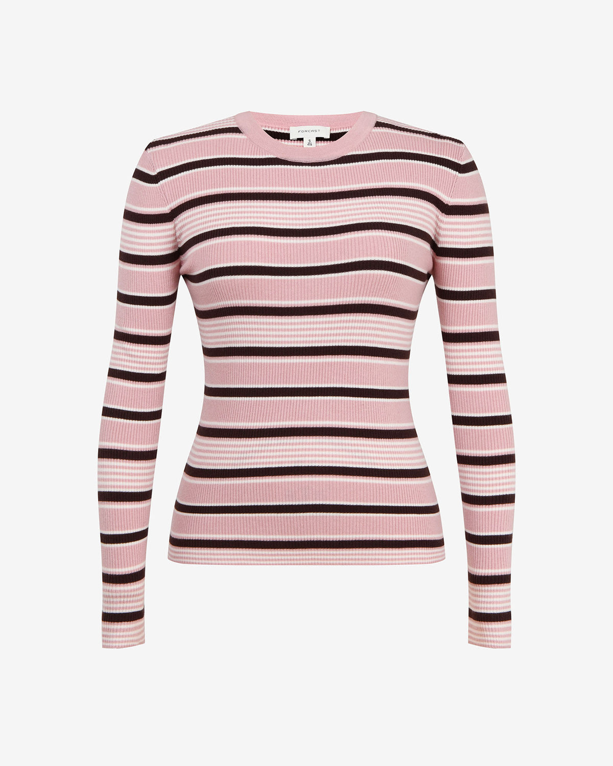 Jenny Wool Blend Knit in pink stripe — product-only view