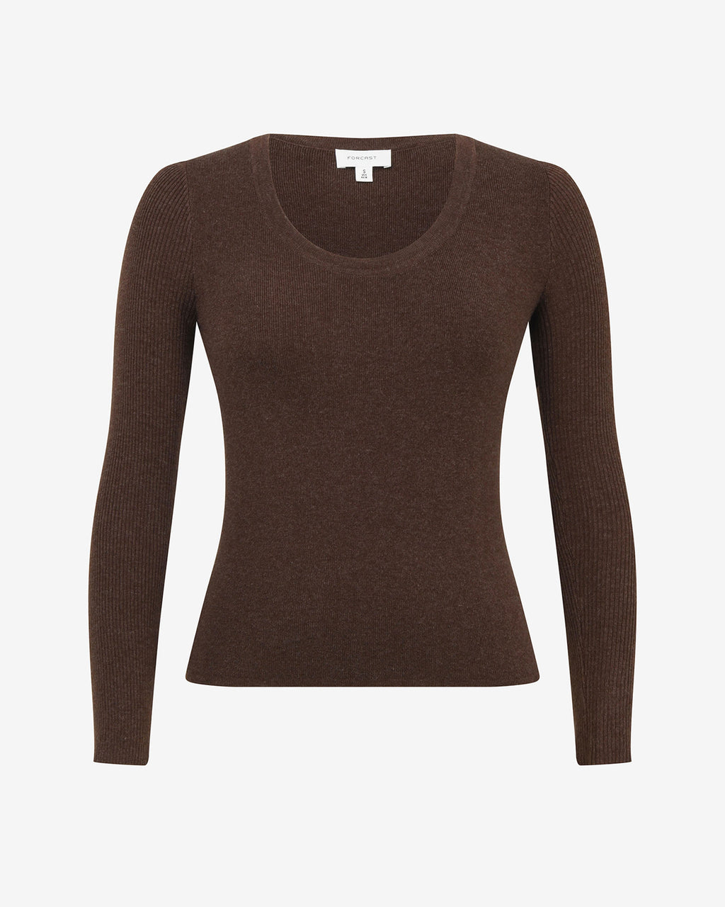 Samira Scoop Neck Knit in chocolate — product-only view