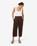 Ella Square Neck Rib Knit in ivory — full-length view