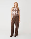 Jacinta Argyle Knit Vest in neapolitan — full-length view
