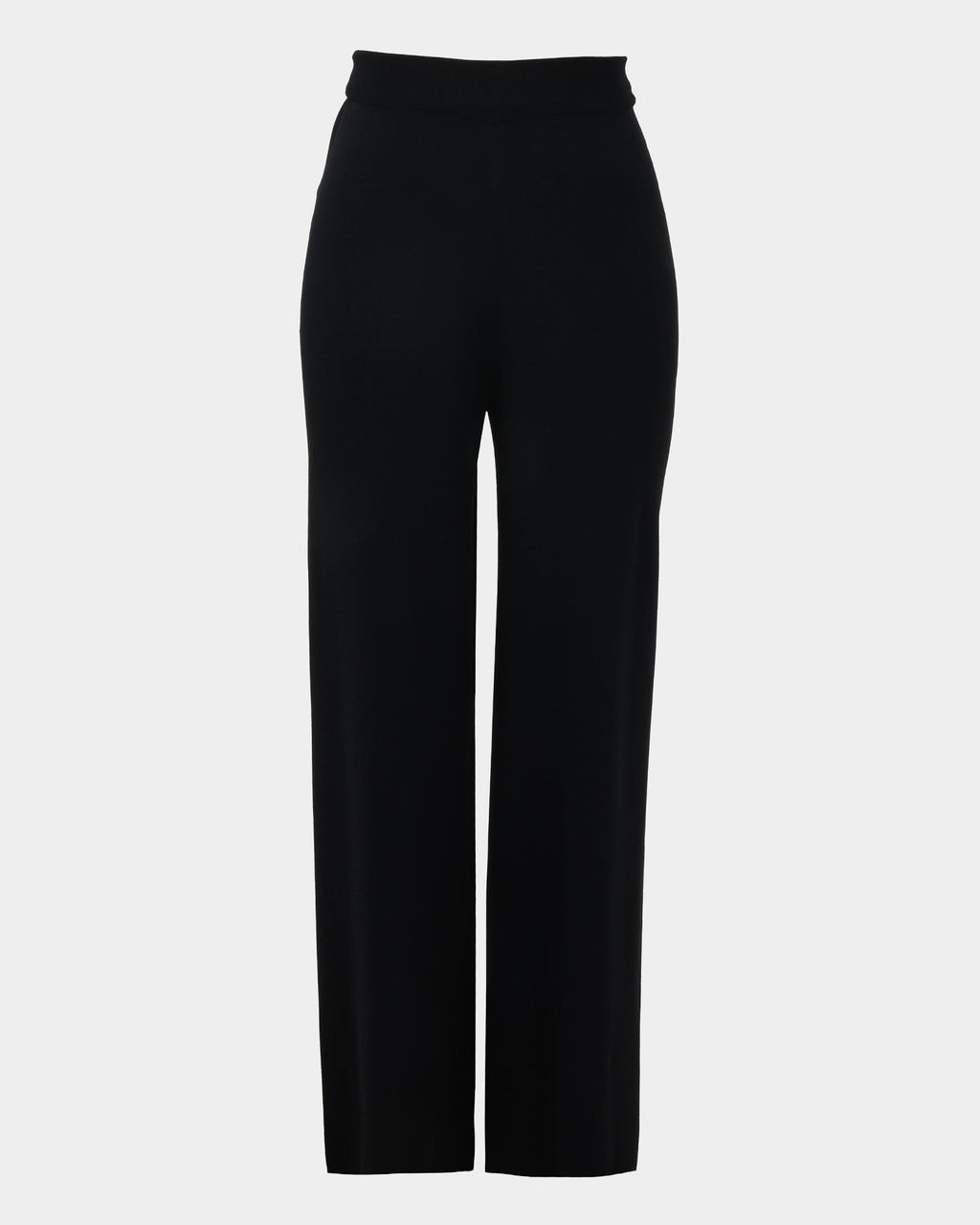 Brianna Wide Leg Knit Pants in black — product-only view