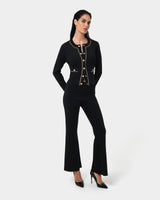 Jordy Flared Knit Pants — full-length view