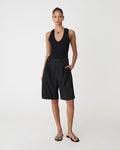 Sonique Tailored Short in black — full-length view