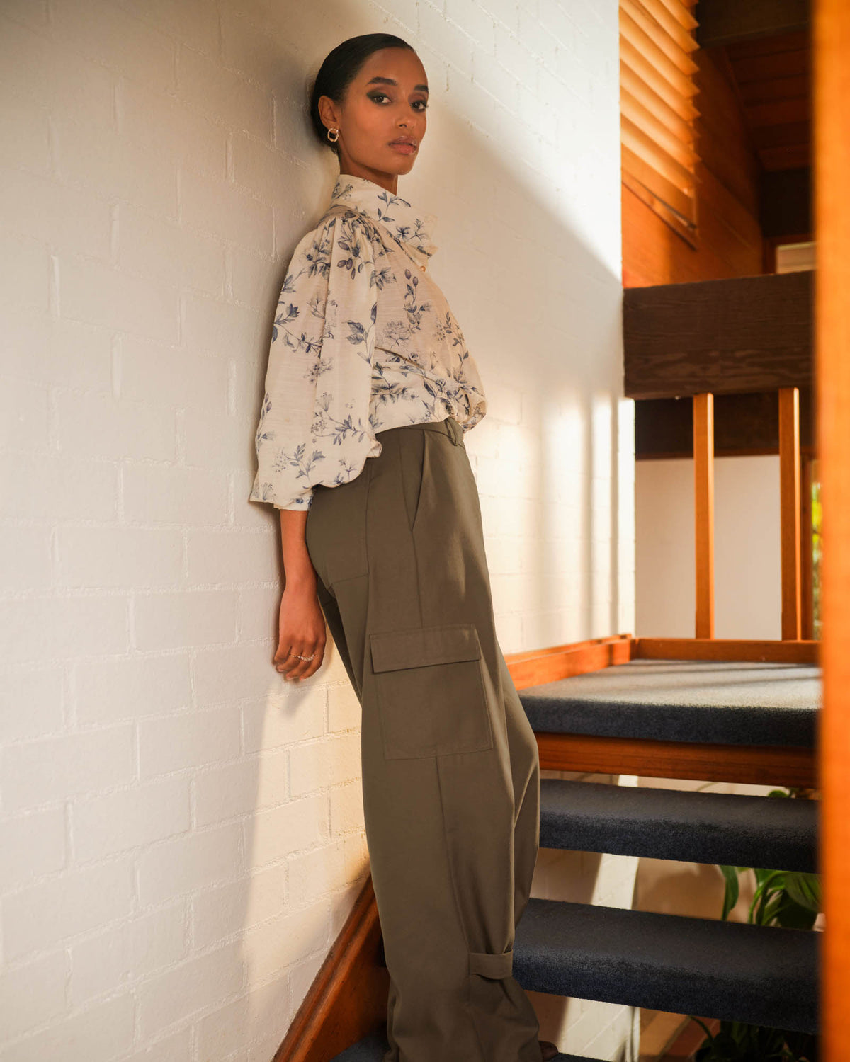Abigail Cargo Relaxed Pants in khaki — alternate view