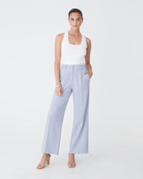 Nikki Tailored Pants in dusk blue — full-length view